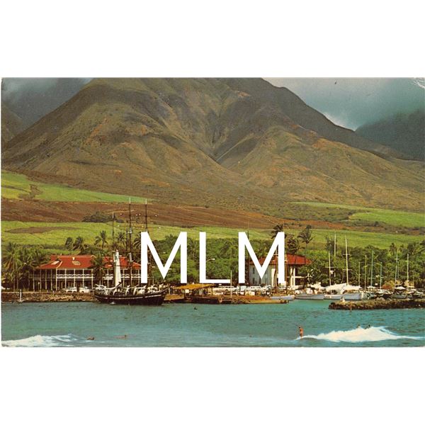 Picturesque Boat Harbor at Lahaina, Maui Postcard