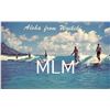 Image 1 : Aloha From Waikiki Surfers Riding Wave Postcard