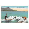 Image 1 : Surfer on Head Board Riding at Diamond Head, Hawaii Postcard