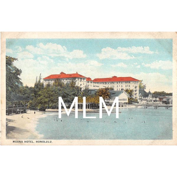 Moana Hotel, Honolulu, Hawaii Postcard