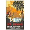Image 1 : "See Hawaii" Matson Navigation Co. San Francisco - Honolulu Advertising Postcard