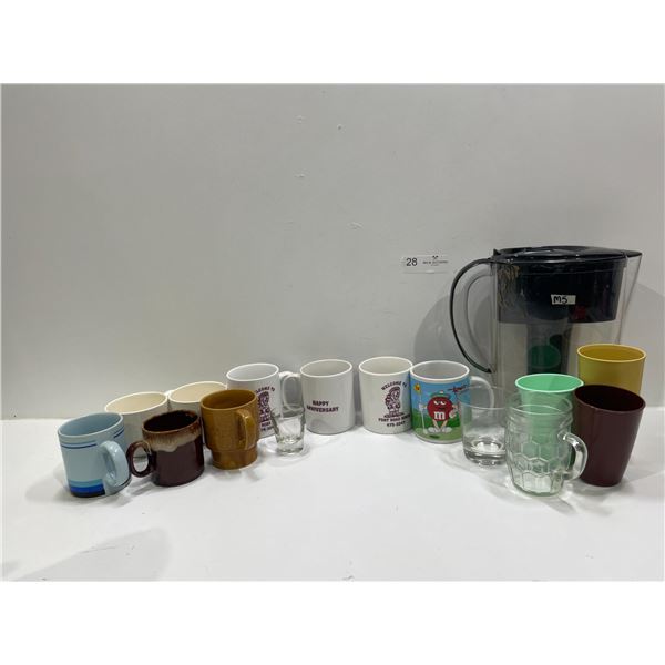 Assortment Of Miscellaneous Mugs And Water Jugs