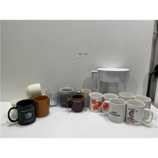 Assortment Of Miscellaneous Mugs And Water Jugs