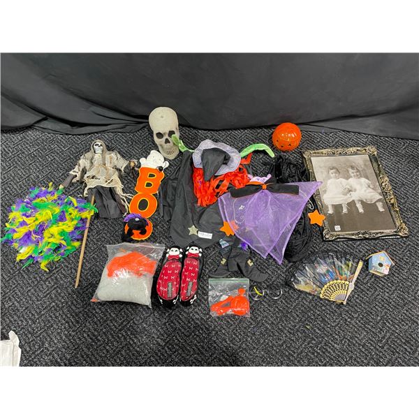 Assortment Of Halloween Decorations And Costumes