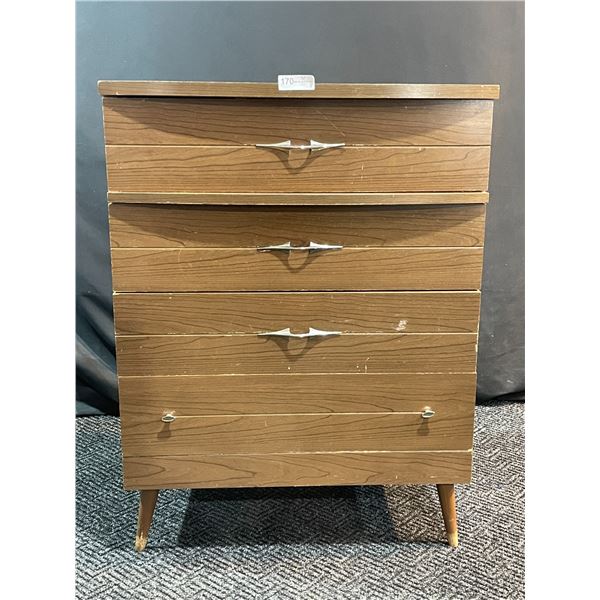 Dark Wooden Dresser With Pegs Slight Damage