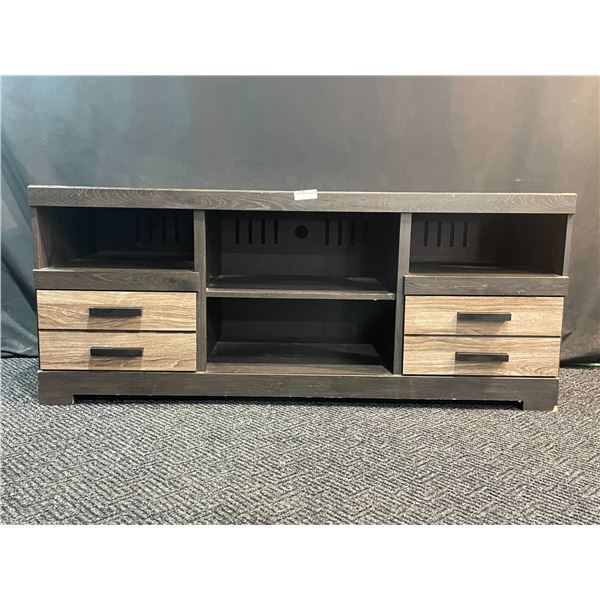 Dark Wooden TV Stand With Drawers