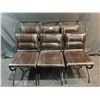 Image 1 : Set Of 6 Matching Leather And Wooden Chairs