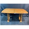 Image 1 : Hardwood Kitchen Table With Leaf Extender And 4 Chairs