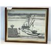 Image 1 : Framed And Signed Boat Print