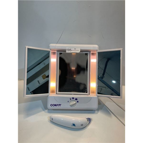 Conair Mirror With LED Lights And Bulbhead Pore Suction Tool