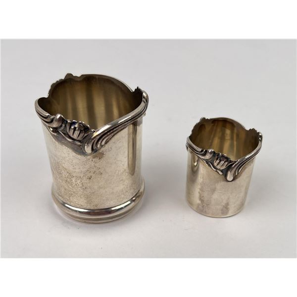 Peruvian Camusso Sterling Silver Toothpick Holders
