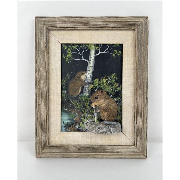 B.J. Dale Beaver Carving and Painting