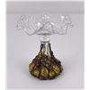 Image 3 : Antique Metal and Glass Overlay Vase