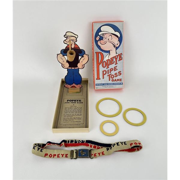 Popeye Pipe Toss Game and Toy Belt