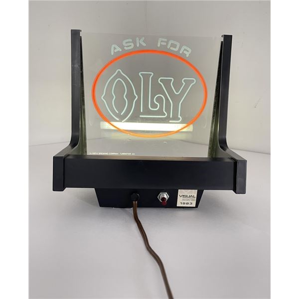 Ask for Oly Olympia Beer Lighted Sign