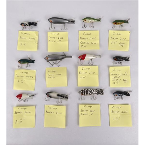 Collection of Vintage Bomber Diver Fishing Lures