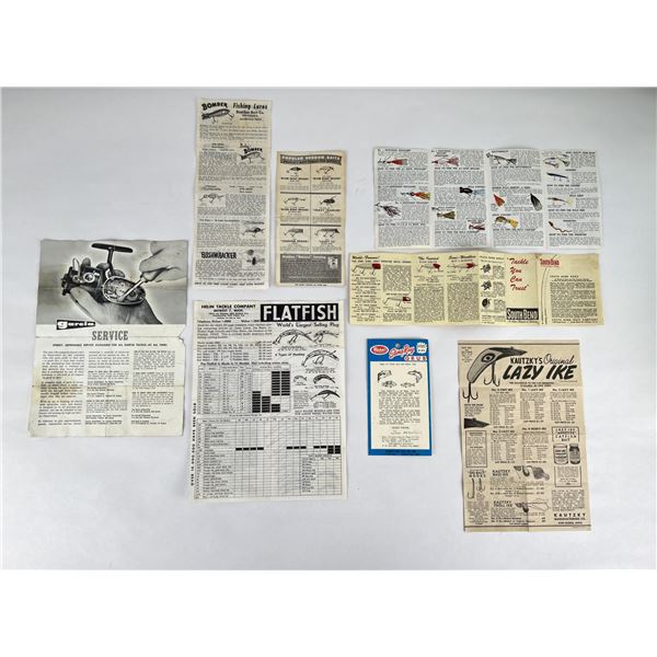 Collection of Fishing Lure Catalogs Booklets