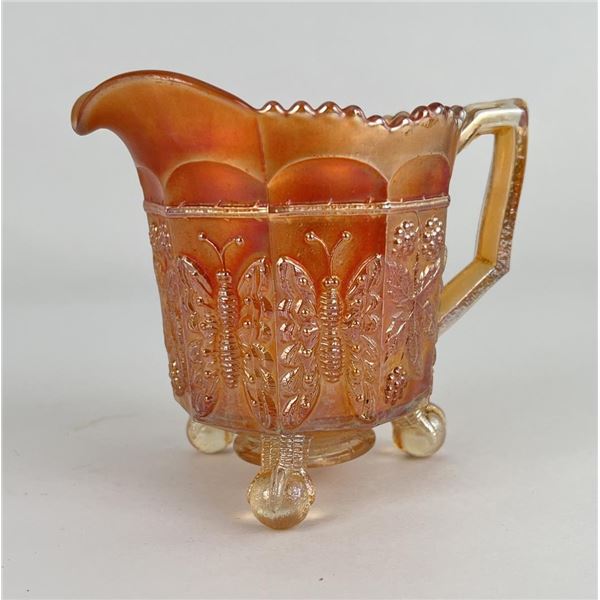 Fenton Butterfly Beery Carnival Glass Creamer