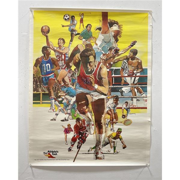 Vintage The Athletes Foot Shoe Poster