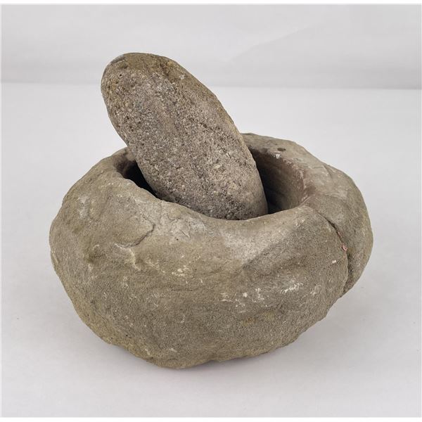 Ancient Native American Indian Mortar and Pestle
