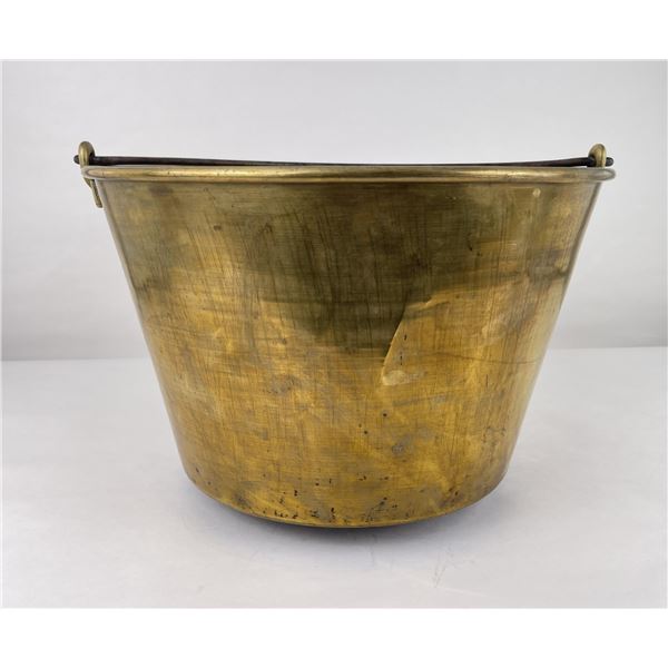 Antique Fur Trade Era Brass Kettle Pot