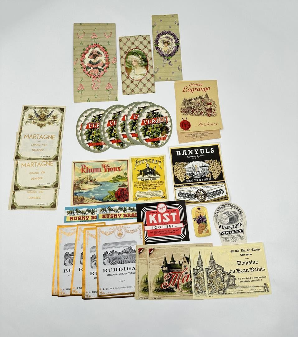 Collection of Antique Wine Labels