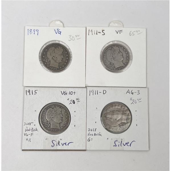 Collection of Barber Quarters