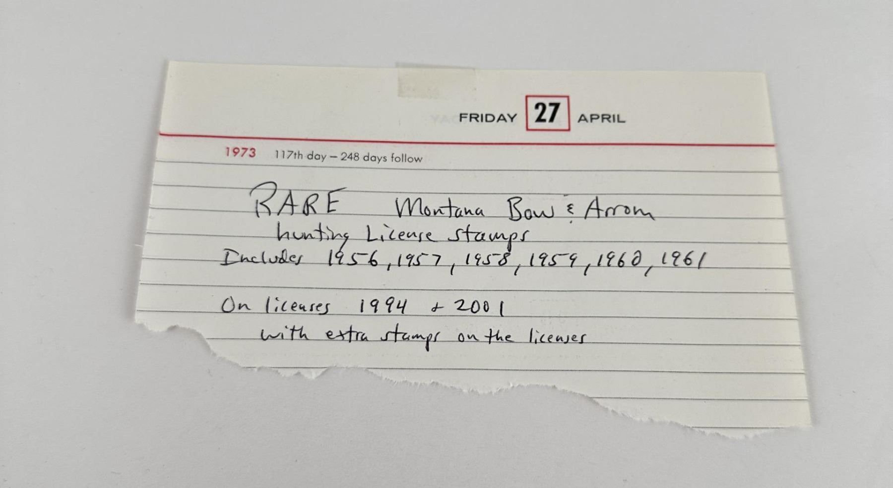 Montana Bow & Arrow Hunting License Stamps