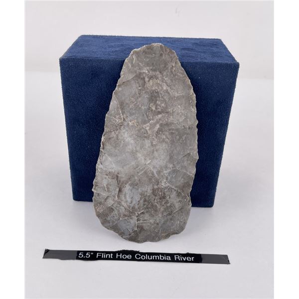 Ancient Indian Artifact Flint Hoe Columbia River