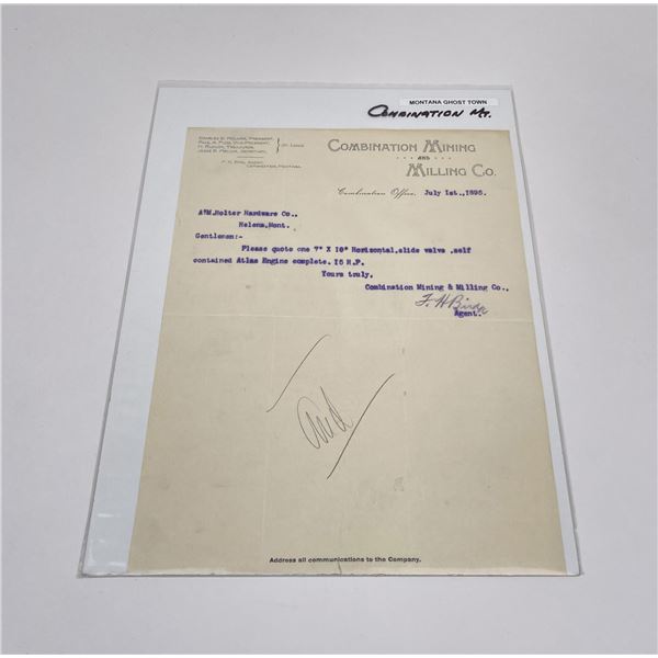 Combination Montana Ghost Town Letterhead