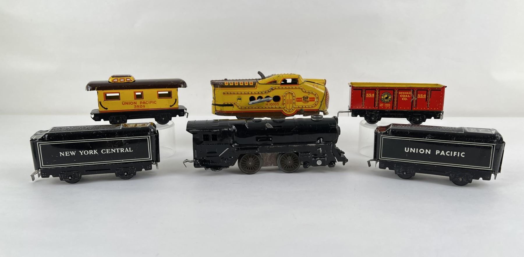 Collection of Marx Trains Cars Locomotives