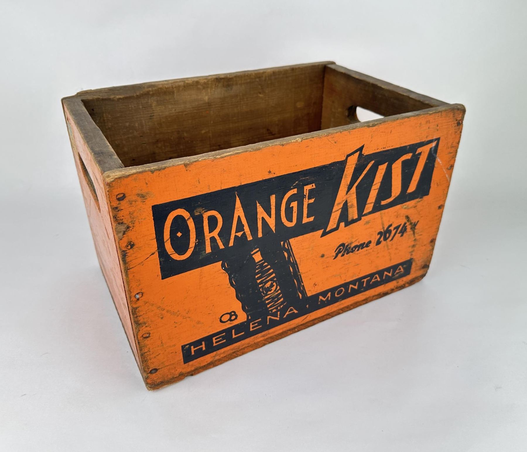 Orange Kist Soda Box Wood Crate Helena Montana