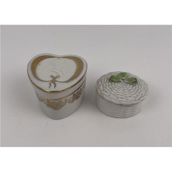 Lefton Dresden Porcelain Trinket Boxes