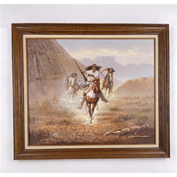 John Stanford Indian War Party Oil Painting