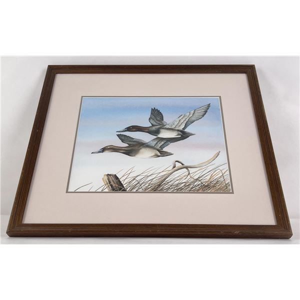 Duck Watercolor Painting Signed Prakop