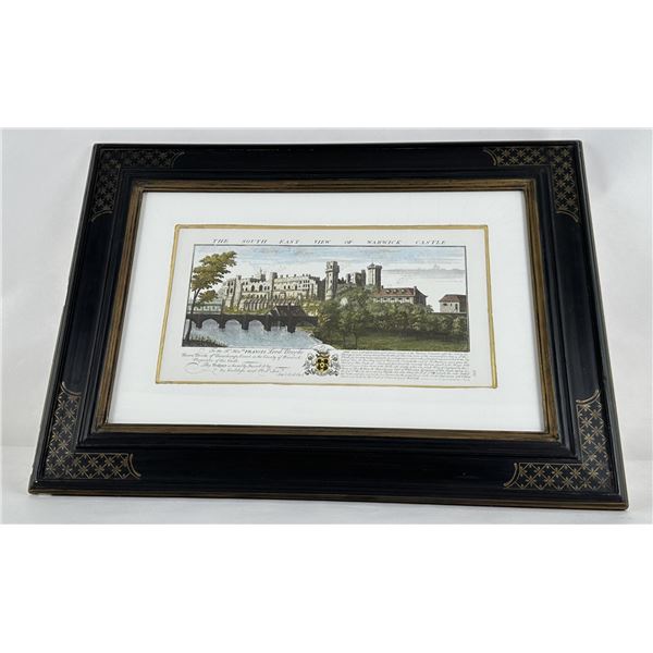 The South East View of Warwick Castle Etching