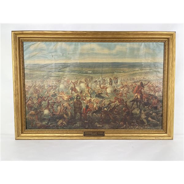 1898 Anheuser Busch Beer Custer's Last Fight Sign