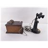 Image 5 : Antique Candlestick Phone and Ringer Box