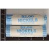 Image 1 : 2 SOLID DATE ROLLS OF 2003-P JEFFERSON NICKELS