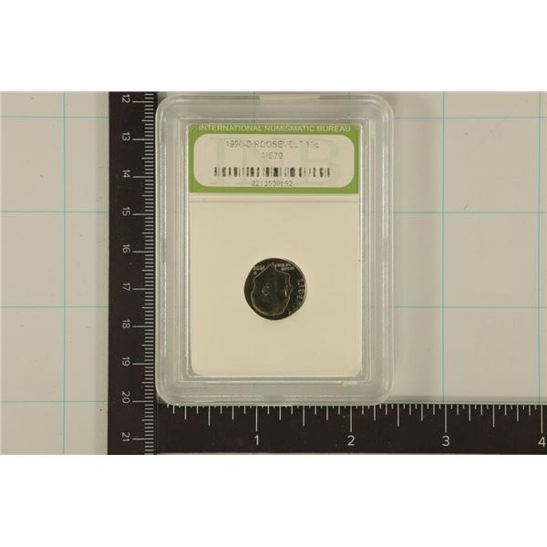 SLABBED 1990-D ROOSEVELT DIME MS70