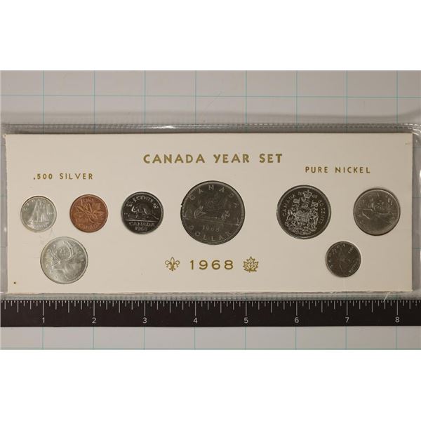 1968 CANADA SPECIAL 8 COIN UNC YEAR SET IN