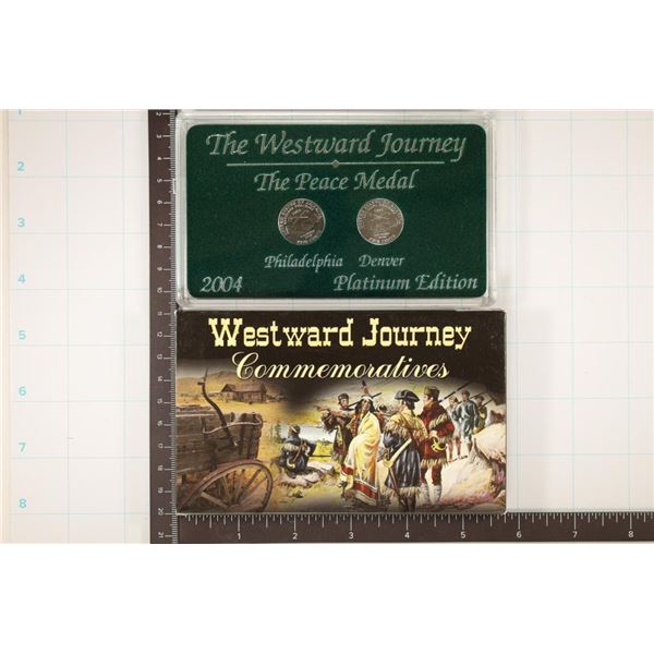 2004 WESTWARD JOURNEY PEACE MEDAL P & D PLATINUM