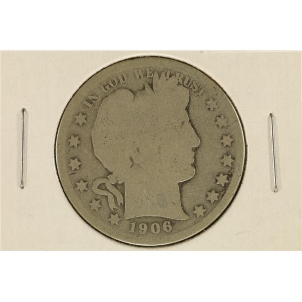 1906-O SILVER BARBER HALF DOLLAR