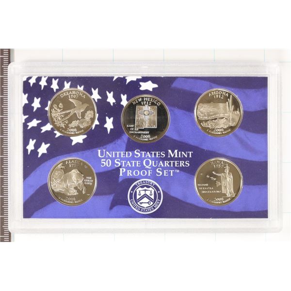 2008 US 50 STATE QUARTERS PROOF SET NO BOX