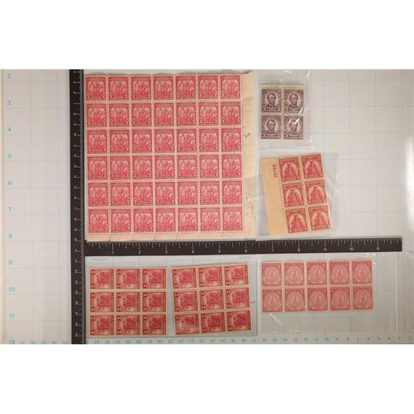 80 UNUSED US POSTAGE IN (6 BLOCKS) 76-TWO