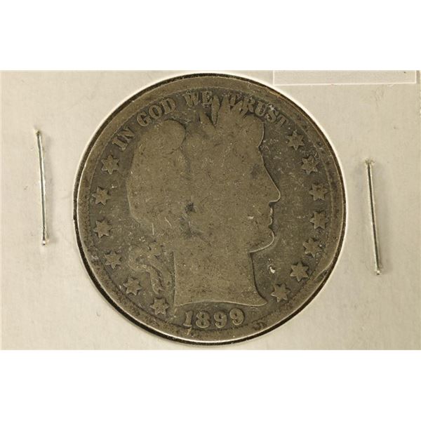 1899 SILVER BARBER HALF DOLLAR