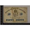 Image 1 : 1863 STATE OF SOUTH CAROLINA FIFTY CENTS OBSOLETE