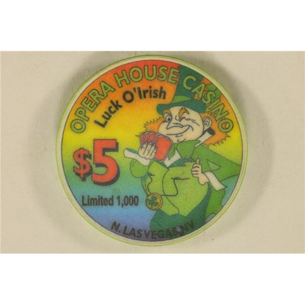 $5 OPERA HOUSE CASINO CHIP 1997 LUCK O' IRISH