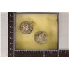 Image 1 : 1948 CUBA SILVER 20 CENTAVO COIN EARRING PAIR