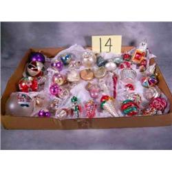 40 old glass Christmas ornaments